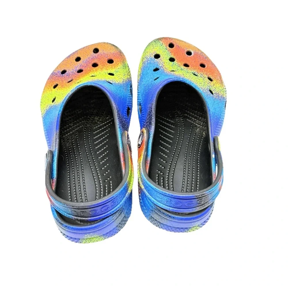 Crocs Classic Spray Dye Clog Kids J1 Junior 1 Tie Dye RARE Vietnam Made